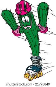 Cactus Rollerblading