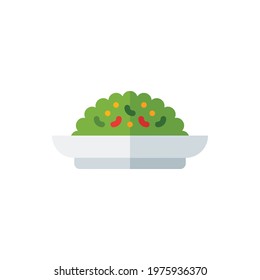 Cactus Salad Flat Icon Logo Illustration Vector Isolated. Mexican Food and Restaurant Icon-Set. Suitable for Web Design, Logo, App, and Upscale Your Business.