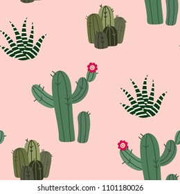 cactus seamless pattern