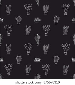 Cactus seamless pattern