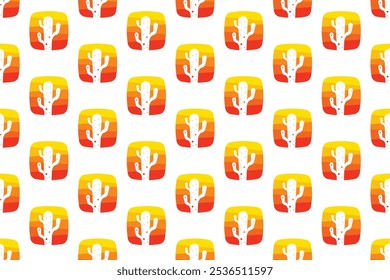 Cactus seamless pattern background template. Cactus background illustration template