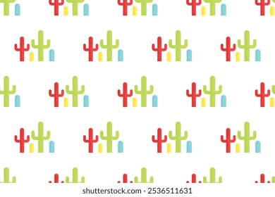 Plantilla de fondo de patrón transparente de cactus. Cactus ilustración de fondo Plantilla