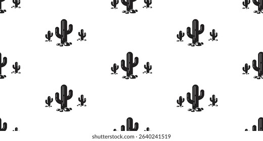 cactus seamless pattern Desert flower botanica garden plant vector cartoon tile background repeat wallpaper doodle illustration scarf isolated design