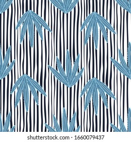 Cactus seamless pattern in doodle style. Geometric botanical exotic background. Cacti wallpaper. Design for fabric, textile print, wrapping paper, kitchen textiles. Creative vector illustration