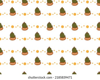 Cactus seamless pattern for gift paper, book cover, card and many other