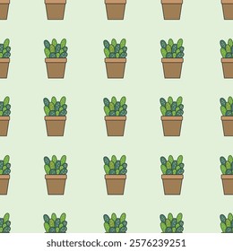 Cactus seamless pattern. Cactus illustration. Cactus background. Perfect for fabric, textile, wallpaper, decor, illustration, print, packaging of products. SSTKbackgrounds