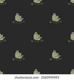 Cactus seamless pattern. Cactus illustration. Cactus background. Perfect for fabric, textile, wallpaper, decor, illustration, print, packaging of products. SSTKbackgrounds