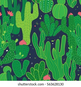 Cactus Seamless Pattern. Mexican seamless pattern. Background Wallpaper