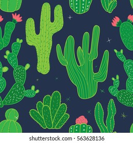 Cactus Seamless Pattern. Mexican seamless pattern. Background Wallpaper