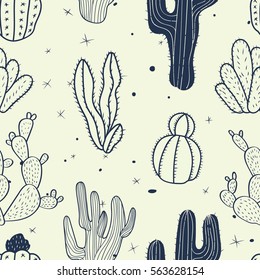 Cactus Seamless Pattern. Mexican seamless pattern. Background Wallpaper