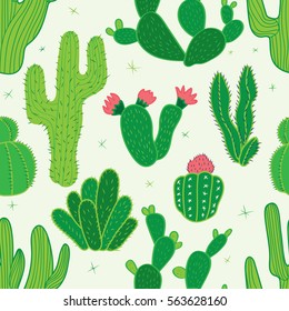 Cactus Seamless Pattern. Mexican seamless pattern. Background Wallpaper