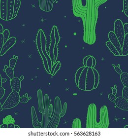 Cactus Seamless Pattern. Mexican seamless pattern. Background Wallpaper