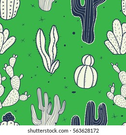 Cactus Seamless Pattern. Mexican seamless pattern. Background Wallpaper