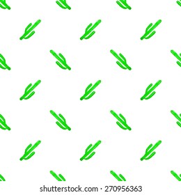 Cactus. Seamless pattern with succulent. Hand-drawn background. Vector illustration. Real watercolor drawing.