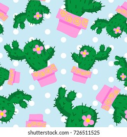 cactus seamless pattern, cactus vector pattern
