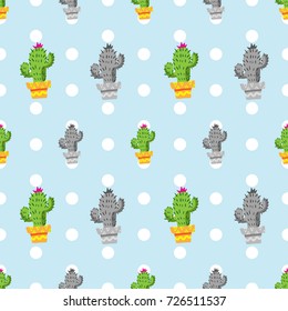 cactus seamless pattern, cactus vector pattern