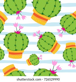 cactus seamless pattern, cactus vector pattern