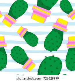cactus seamless pattern, cactus vector pattern