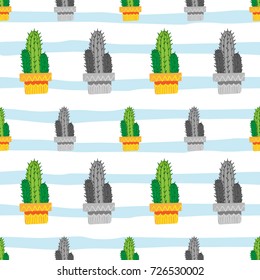 cactus seamless pattern, cactus vector pattern