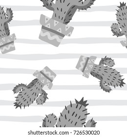 cactus seamless pattern, cactus vector pattern