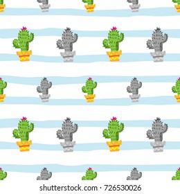 cactus seamless pattern, cactus vector pattern