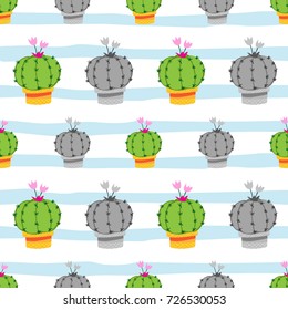 cactus seamless pattern, cactus vector pattern