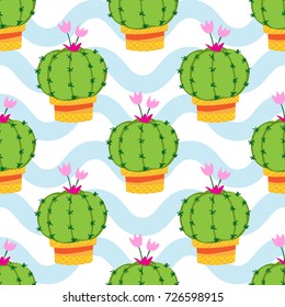 cactus seamless pattern, cactus vector pattern