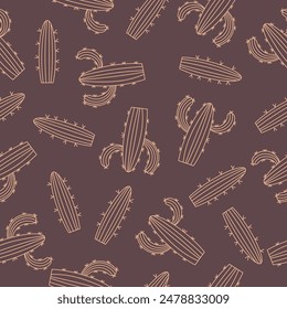 cactus seamless pattern in vector, background, fabric, wrapping, wallpaper, etc.