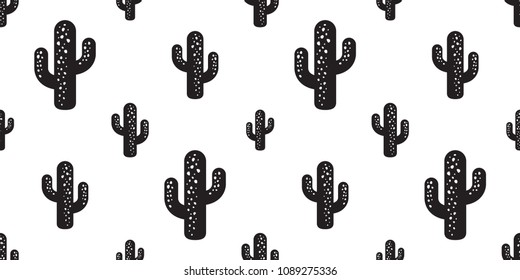cactus seamless pattern vector Desert botanica flower plant garden summer isolated background repeat wallpaper