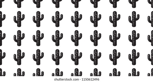 cactus seamless pattern vector desert botanica flower plant garden summer scarf isolated wallpaper background