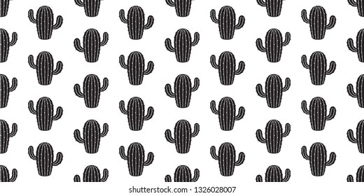 cactus seamless pattern vector desert flower botanica plant garden summer scarf isolated background repeat wallpaper illustration doodle