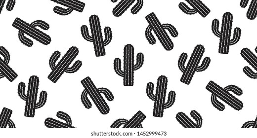 cactus seamless pattern vector Desert botanica flower summer garden plant scarf isolated repeat wallpaper tile background illustration doodle design