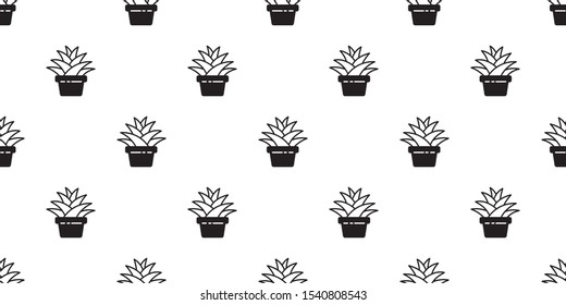 cactus seamless pattern vector Desert botanica flower plant garden scarf isolated tile background repeat wallpaper doodle cartoon illustration design
