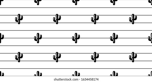 cactus seamless pattern vector Desert botanica flower garden plant scarf isolated repeat wallpaper tile background cartoon illustration doodle line design