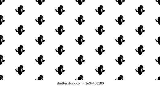 cactus seamless pattern vector Desert botanica flower garden plant scarf isolated repeat wallpaper tile background cartoon illustration design