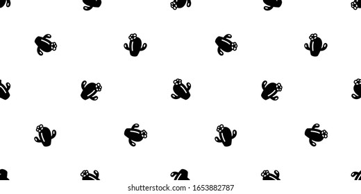 cactus seamless pattern vector Desert botanica flower plant garden repeat wallpaper scarf isolated cartoon tile background illustration doodle design