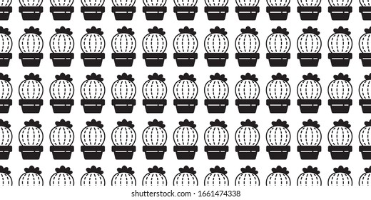cactus seamless pattern vector Desert botanica flower garden plant summer scarf isolated tile background repeat wallpaper doodle illustration cartoon design