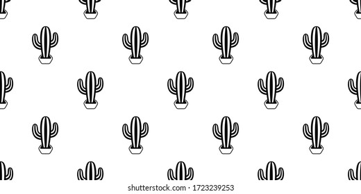 cactus seamless pattern vector Desert botanica flower garden plant cartoon repeat wallpaper tile background scarf isolated illustration doodle design
