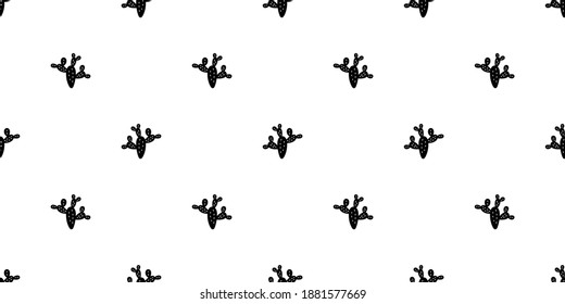 cactus seamless pattern vector Desert botanica flower plant garden cartoon tile wallpaper repeat background scarf isolated doodle illustration design