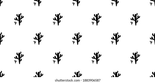 cactus seamless pattern vector Desert botanica flower plant garden cartoon tile wallpaper repeat background doodle scarf isolated illustration design