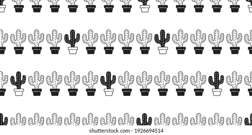 cactus seamless pattern vector Desert botanica flower plant garden cartoon repeat wallpaper tile background doodle scarf isolated illustration design