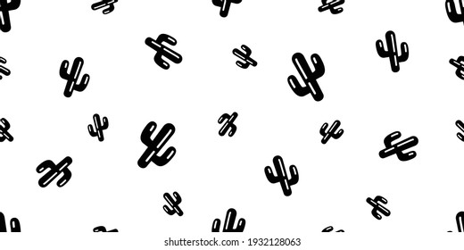 cactus seamless pattern vector Desert botanica flower garden plant cartoon repeat wallpaper tile background scarf illustration isolated doodle design