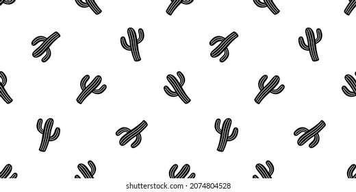 cactus seamless pattern vector Desert botanica flower plant garden cartoon doodle tile wallpaper repeat background illustration scarf isolated design