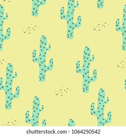 cactus seamless pattern. Vector eps 10