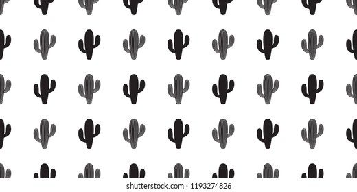 cactus seamless pattern vector flower Desert botanica plant garden summer scarf isolated tile background wallpaper repeat cartoon
