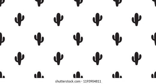 cactus seamless pattern vector flower Desert botanica plant garden summer scarf isolated tile background repeat wallpaper cartoon