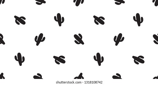 cactus seamless pattern vector flower Desert botanica summer plant garden isolated background repeat wallpaper illustration doodle