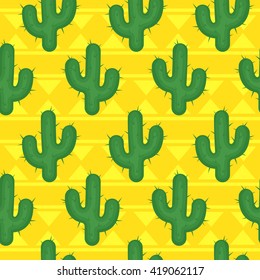 Cactus seamless vector illustration 