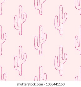 Cactus seamless vector pattern. Fashion illustration. pattern for fabric and other