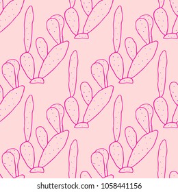 Cactus seamless vector pattern. Fashion illustration. pattern for fabric and other